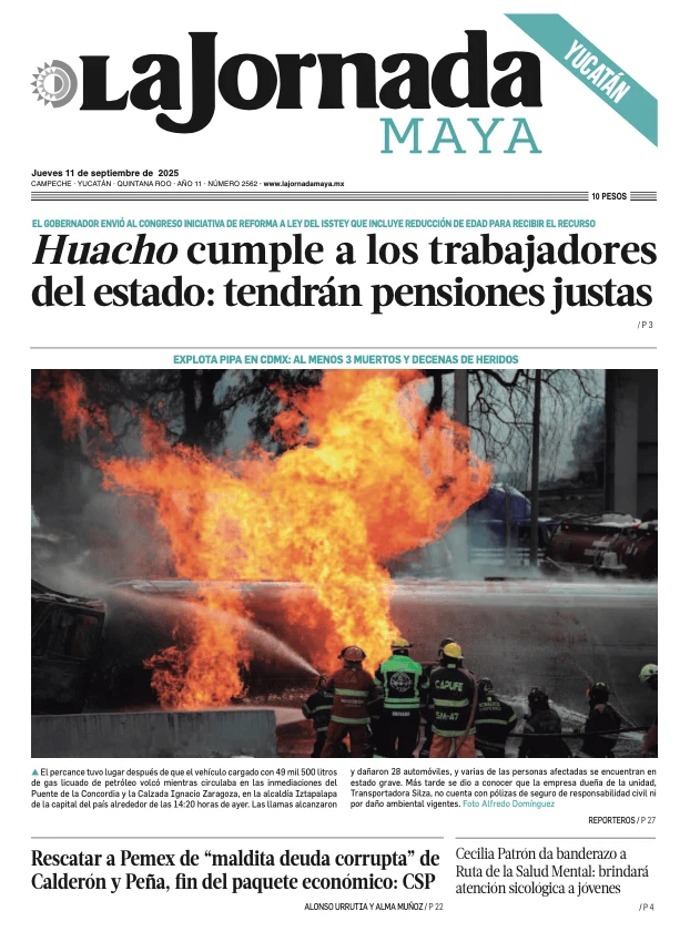 Portada de La Jornada Maya Yucatán