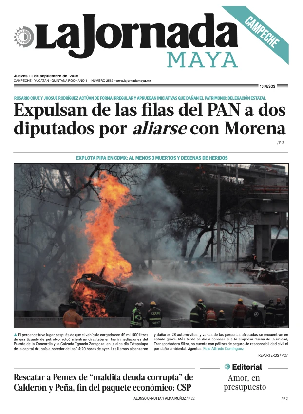Portada de La Jornada Maya Campeche