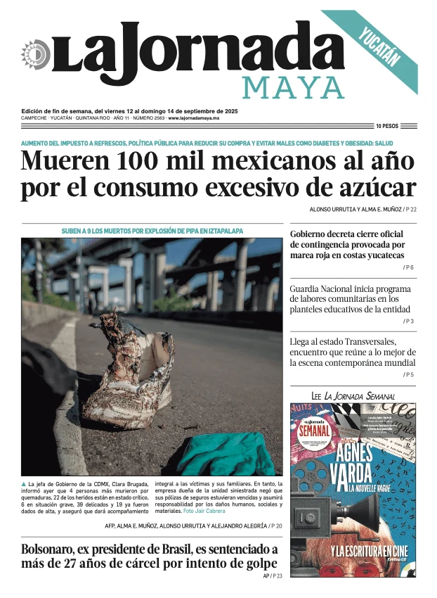 Portada de La Jornada Maya Yucatán