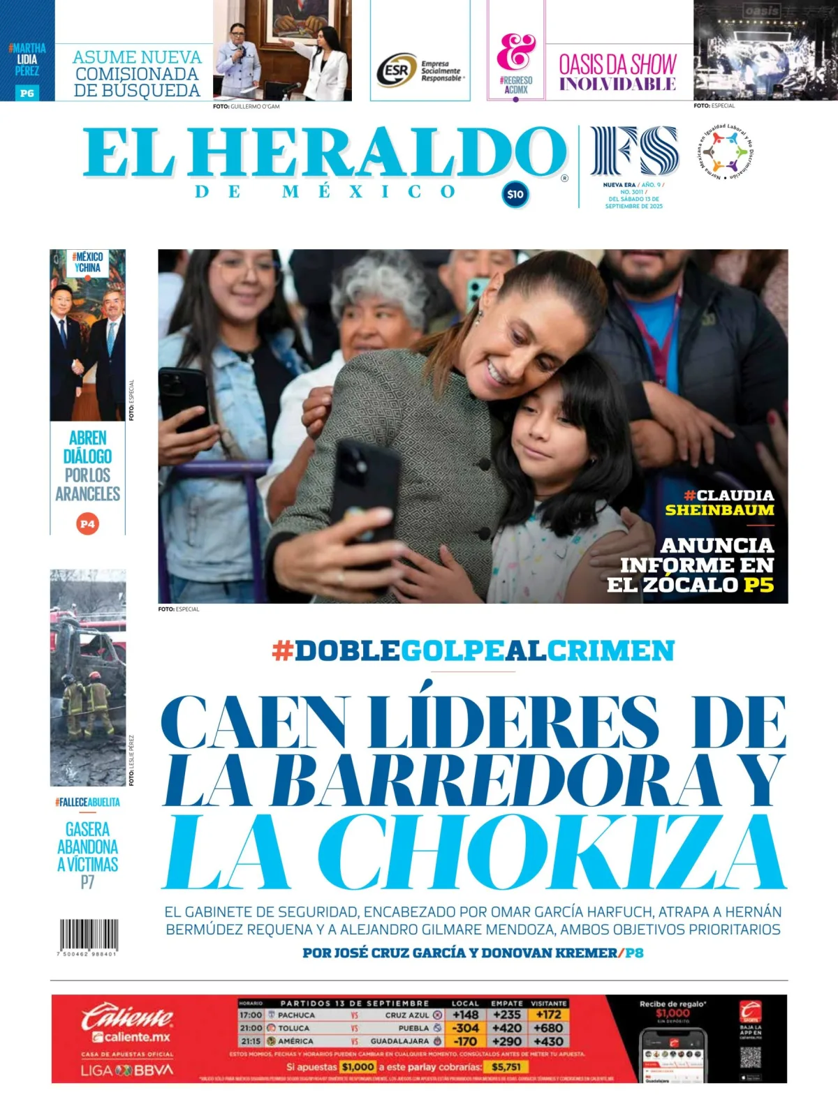 Portada de El Heraldo de Mexico
