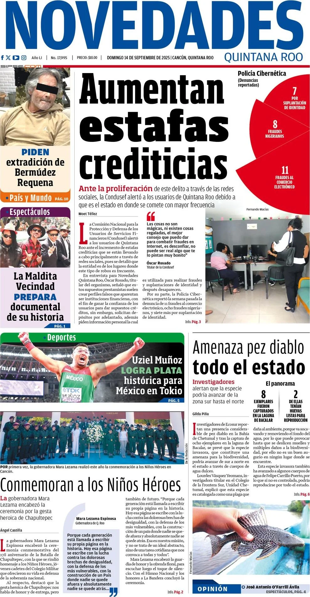 Portada de Novedades Quintana Roo