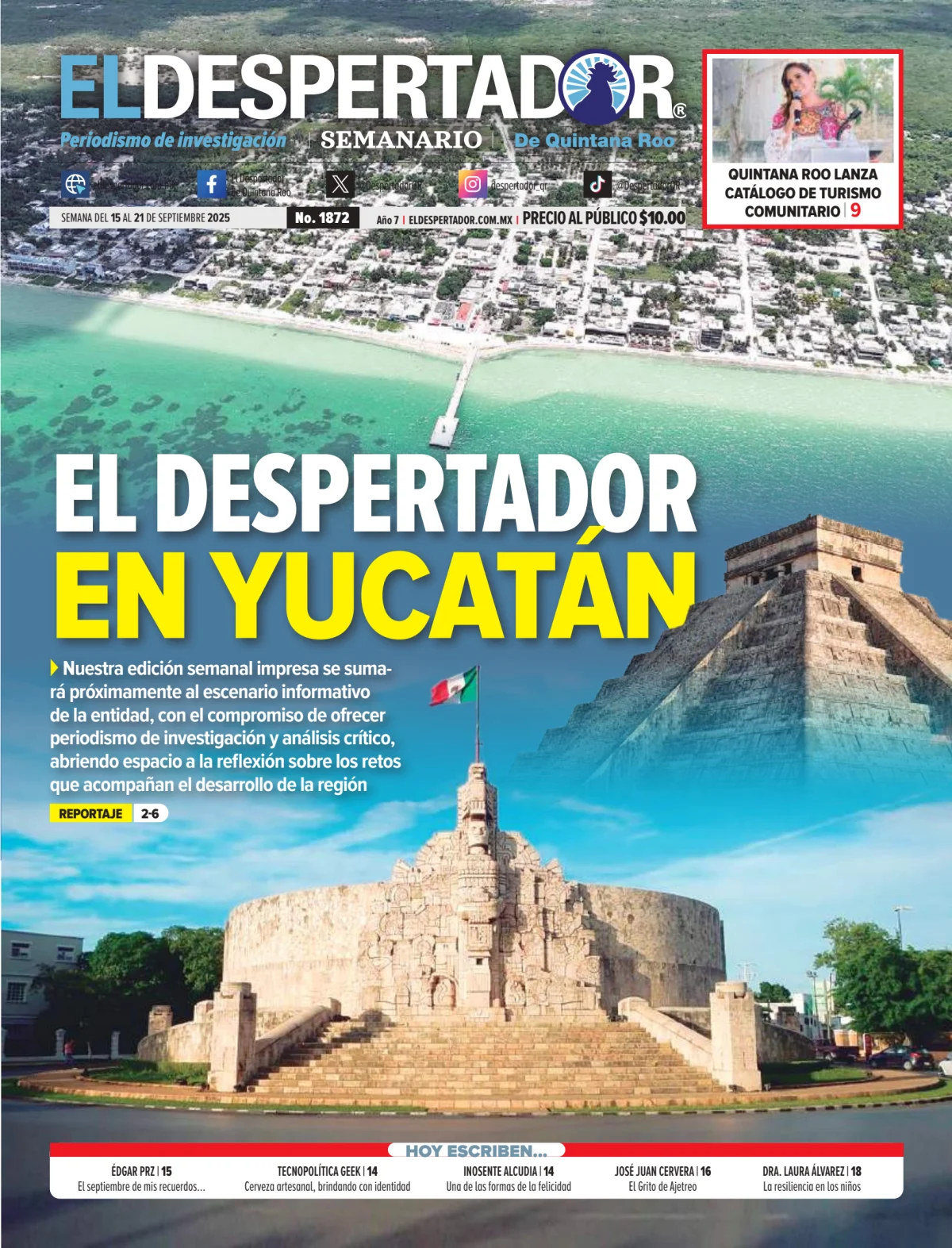 Portada de El Despertador de Quintana Roo