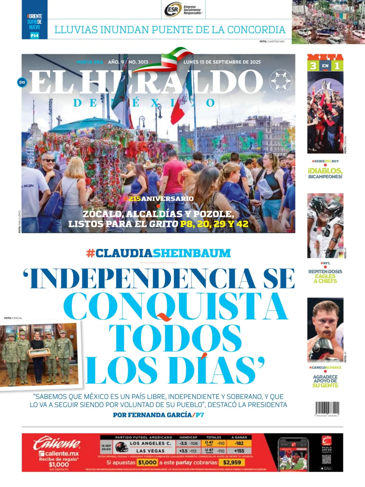 Portada de El Heraldo de Mexico