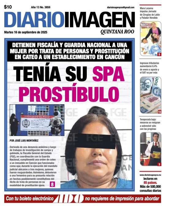 Portada de Diario Imagen Quintana Roo