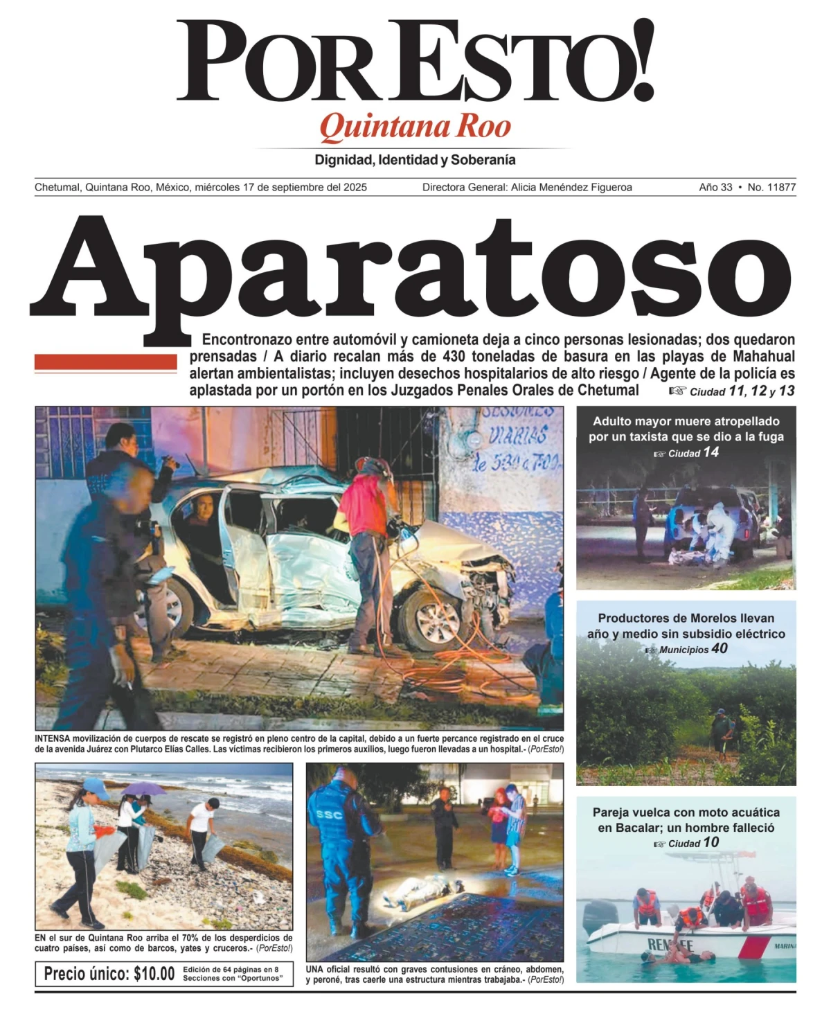 Portada de Por Esto (quintana Roo Chetumal)
