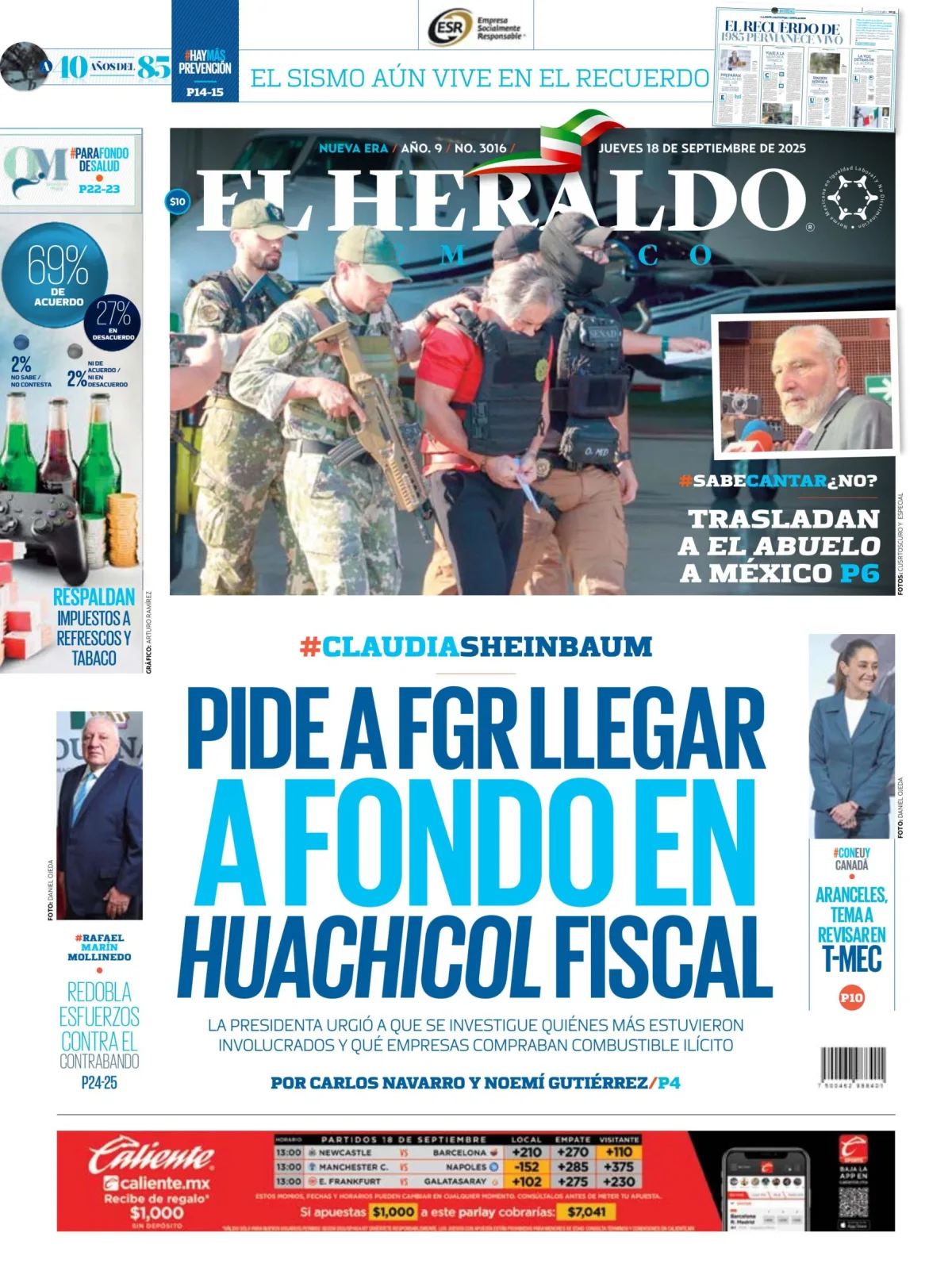 Portada de El Heraldo de Mexico