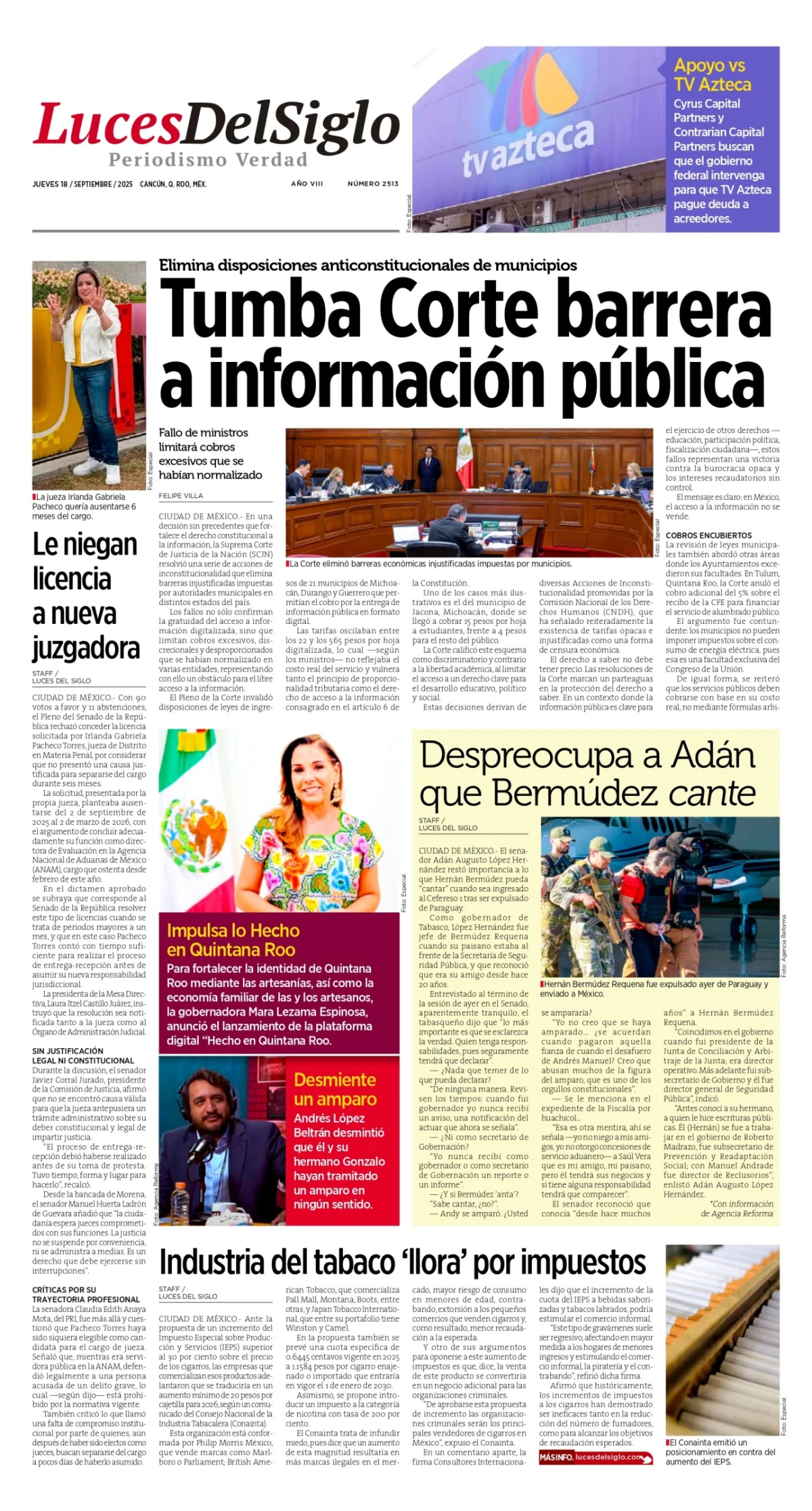 Portada de Luces del Siglo