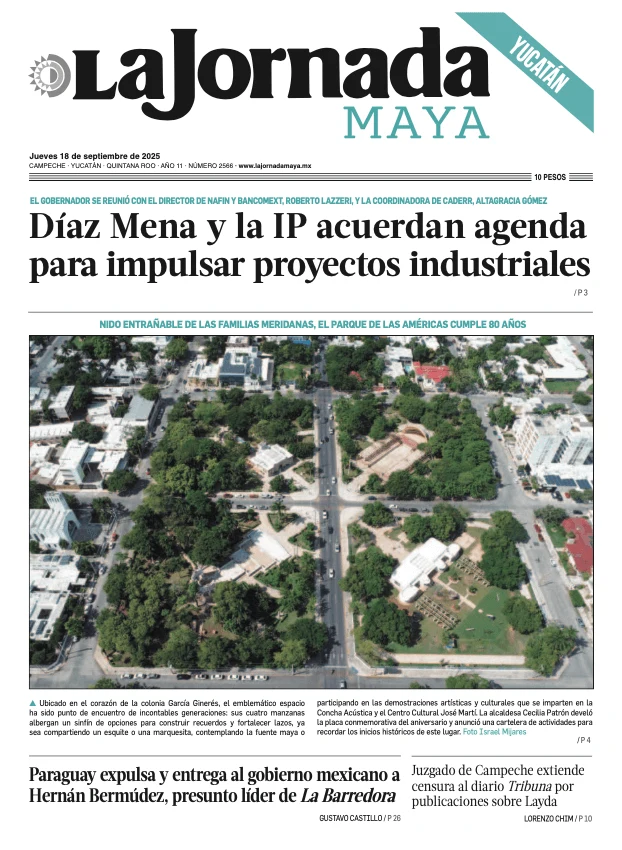Portada de La Jornada Maya Yucatán