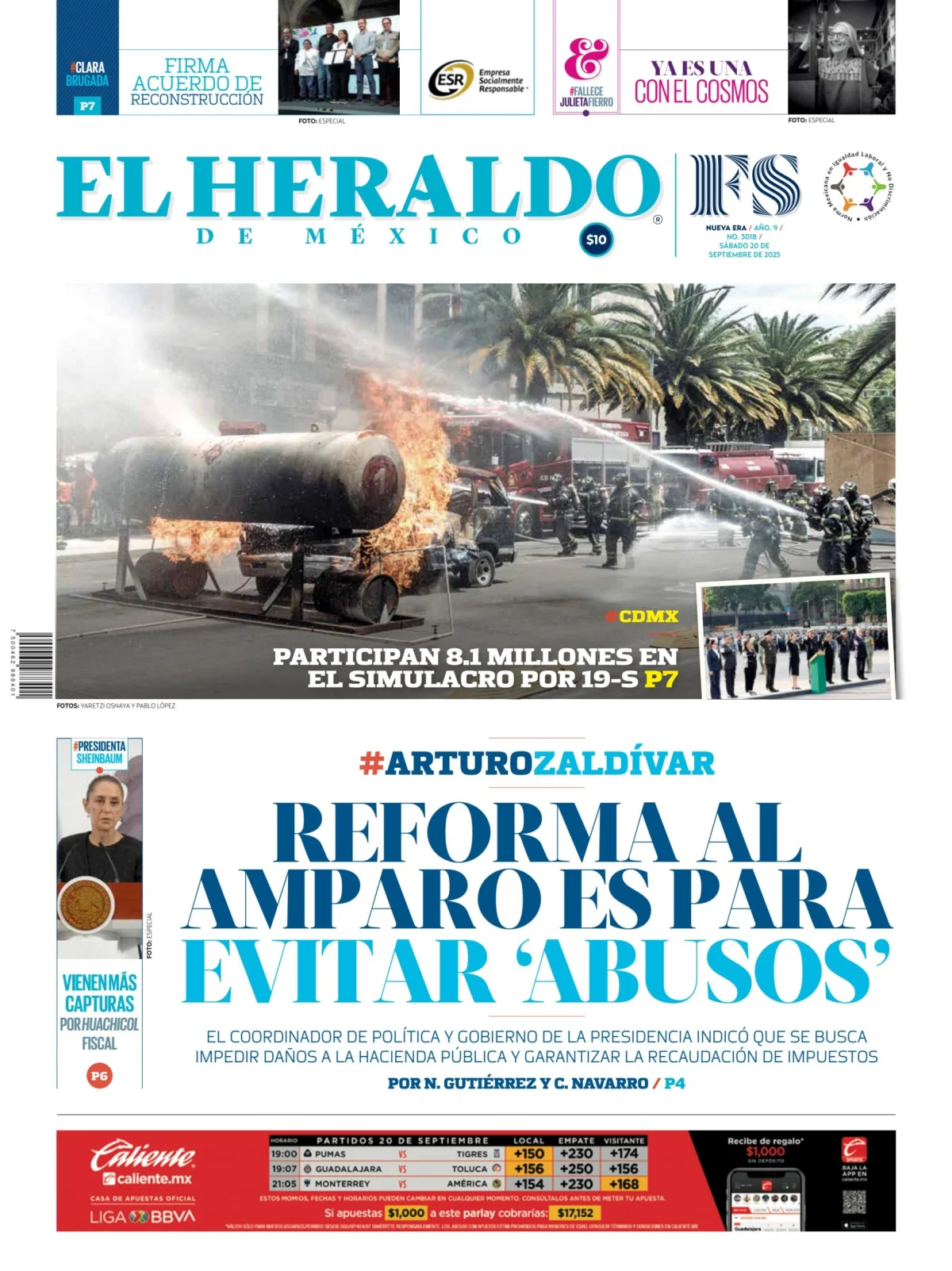Portada de El Heraldo de Mexico