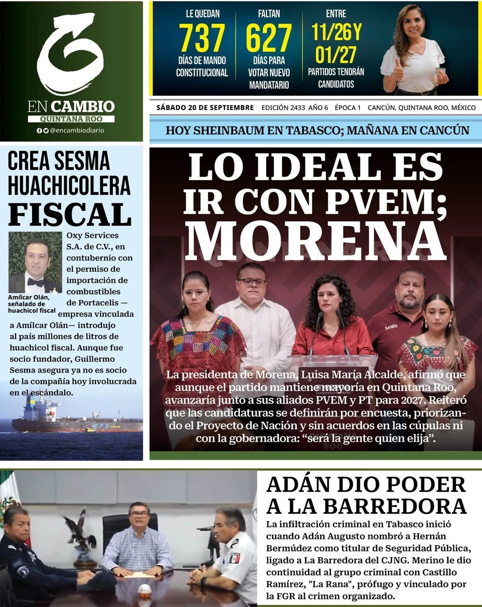 Portada de En Cambio - Quintana Roo (portada)