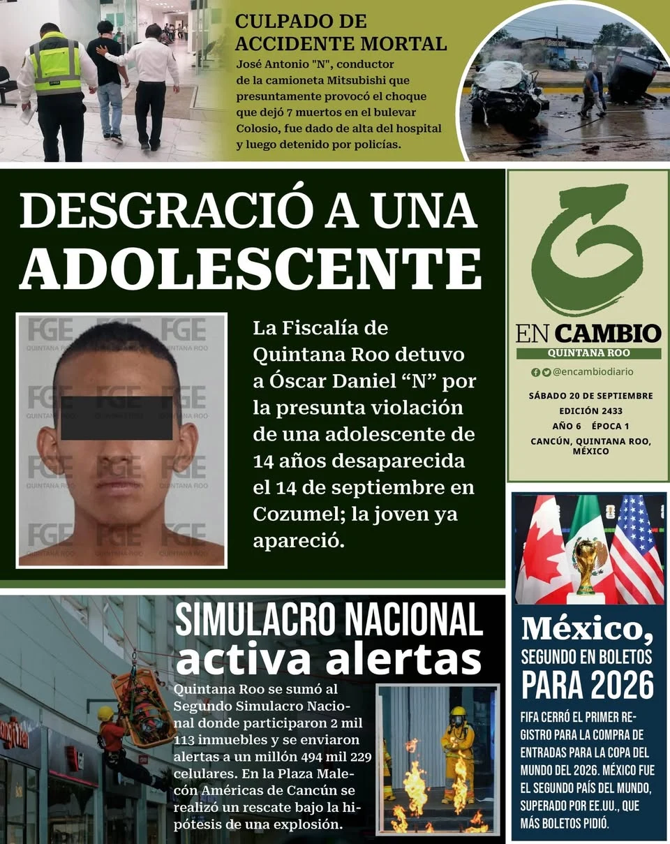 Portada de En Cambio - Quintana Roo (contraportada)