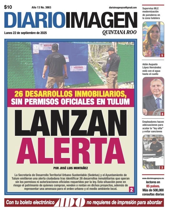 Portada de Diario Imagen Quintana Roo
