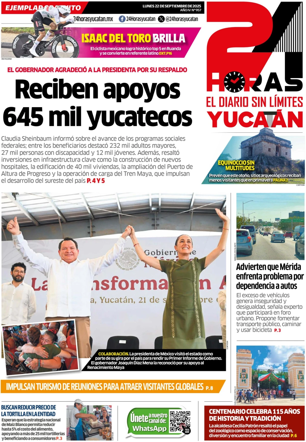 Portada de 24 Horas Yucatan