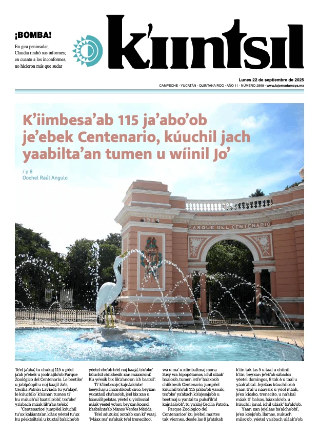 Portada de La Jornada - Kiintsil del lunes, 22 de septiembre de 2025