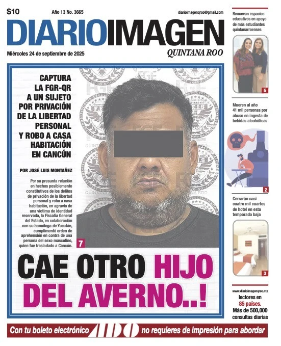Portada de Diario Imagen Quintana Roo