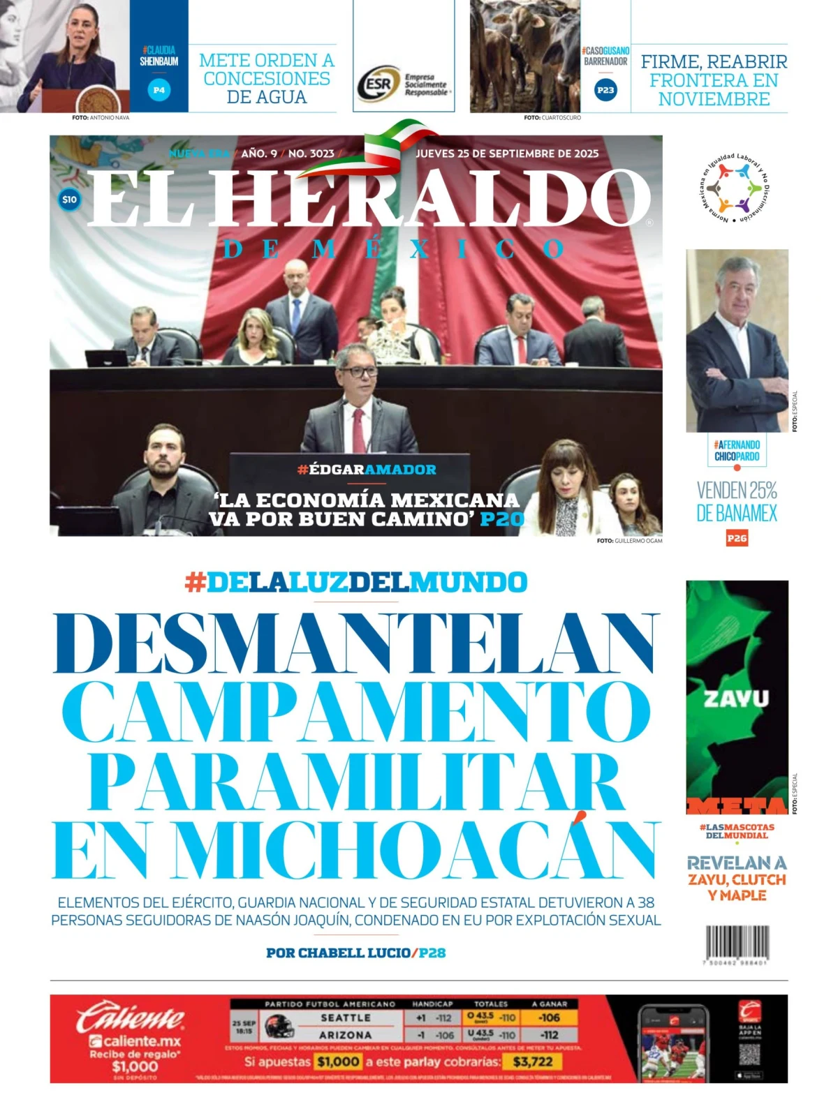 Portada de El Heraldo de Mexico