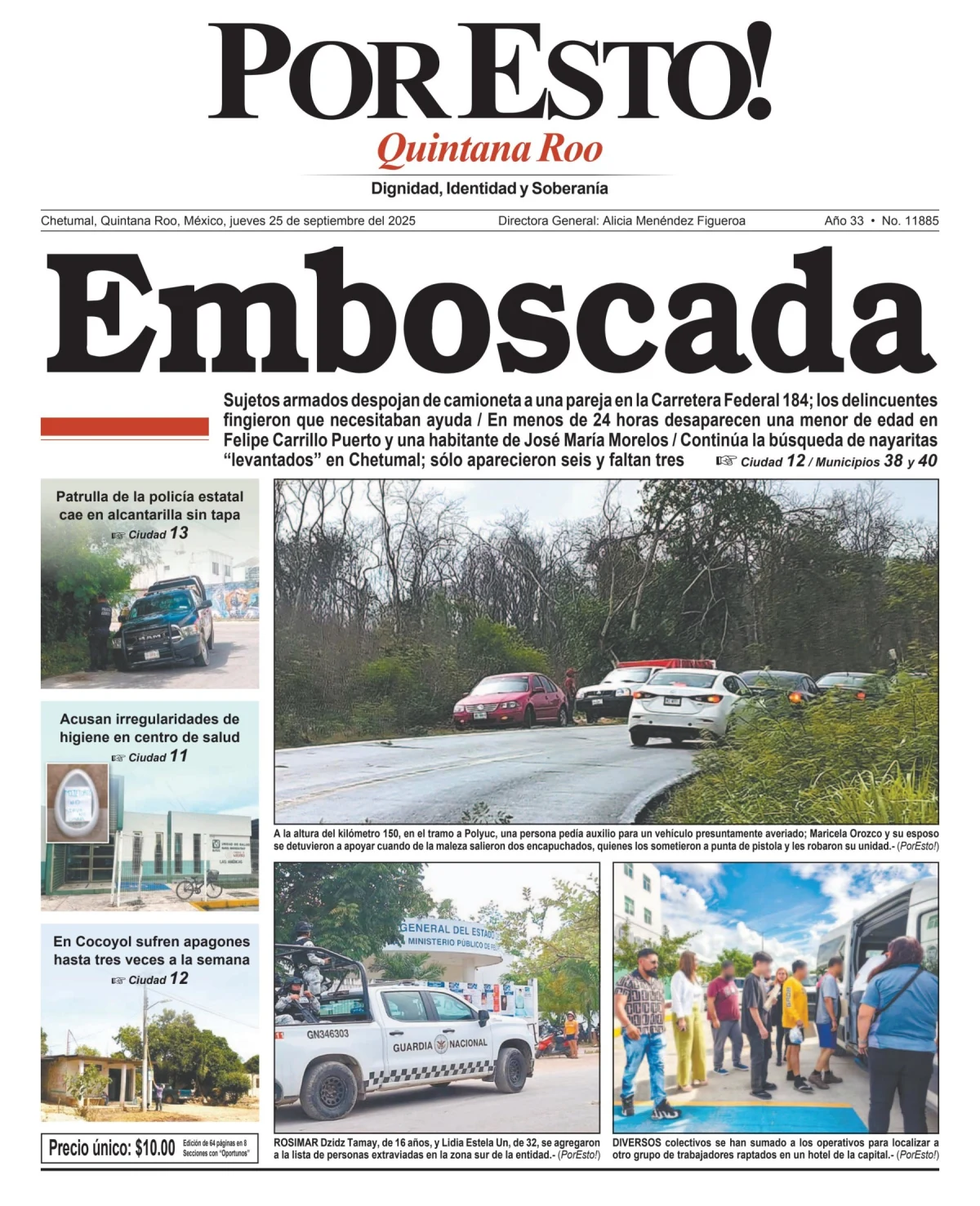 Portada de Por Esto (quintana Roo Chetumal)