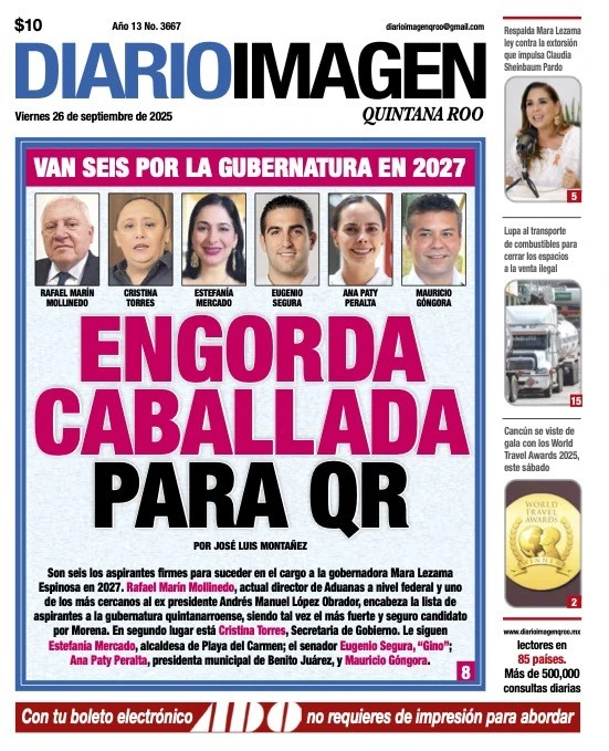 Portada de Diario Imagen Quintana Roo