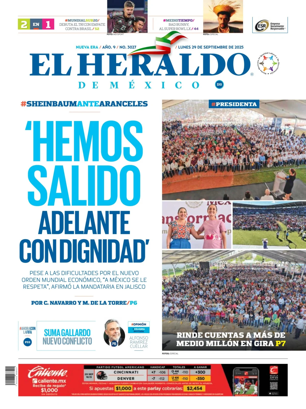 Portada de El Heraldo de Mexico