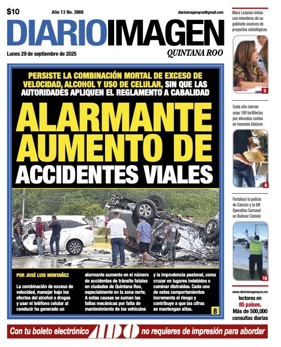 Portada de Diario Imagen Quintana Roo