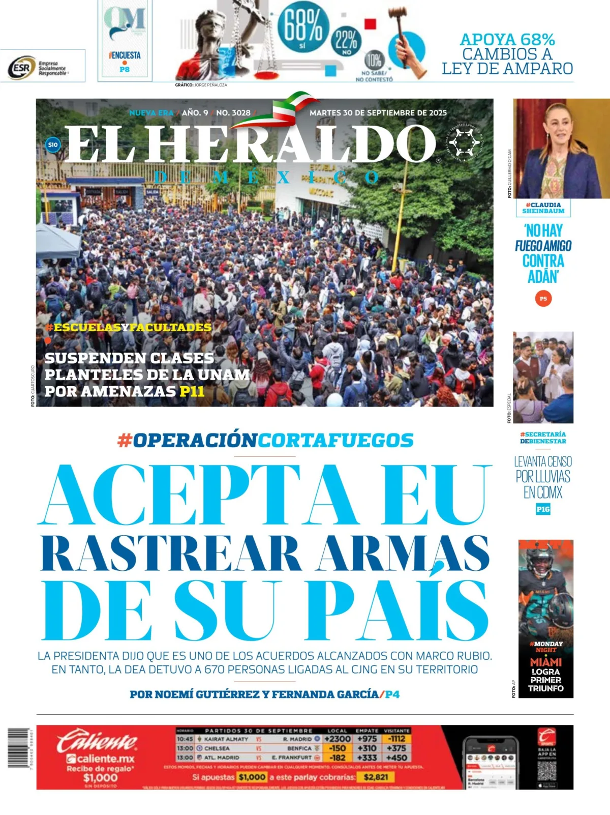 Portada de El Heraldo de Mexico