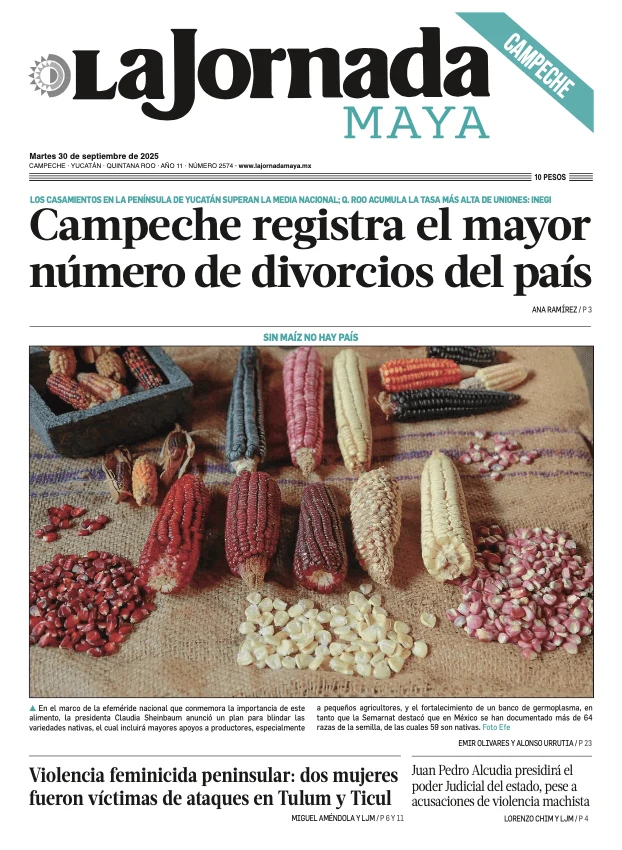 Portada de La Jornada Maya Campeche