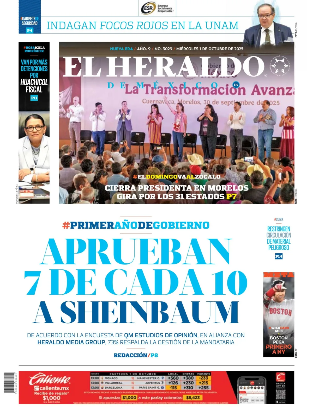 Portada de El Heraldo de Mexico