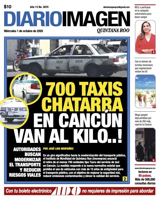 Portada de Diario Imagen Quintana Roo