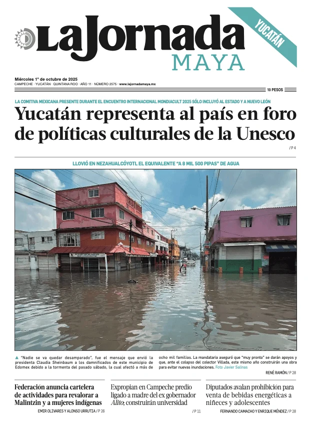 Portada de La Jornada Maya Yucatán