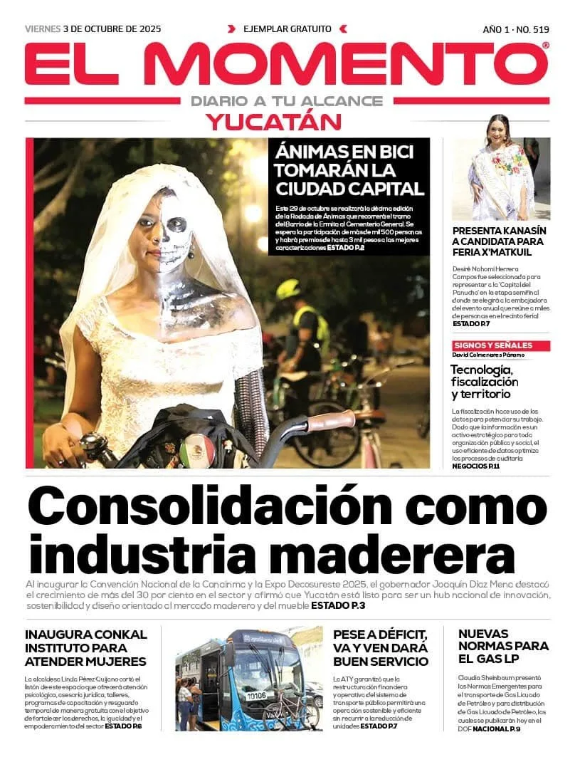 Portada de El Momento Yucatan