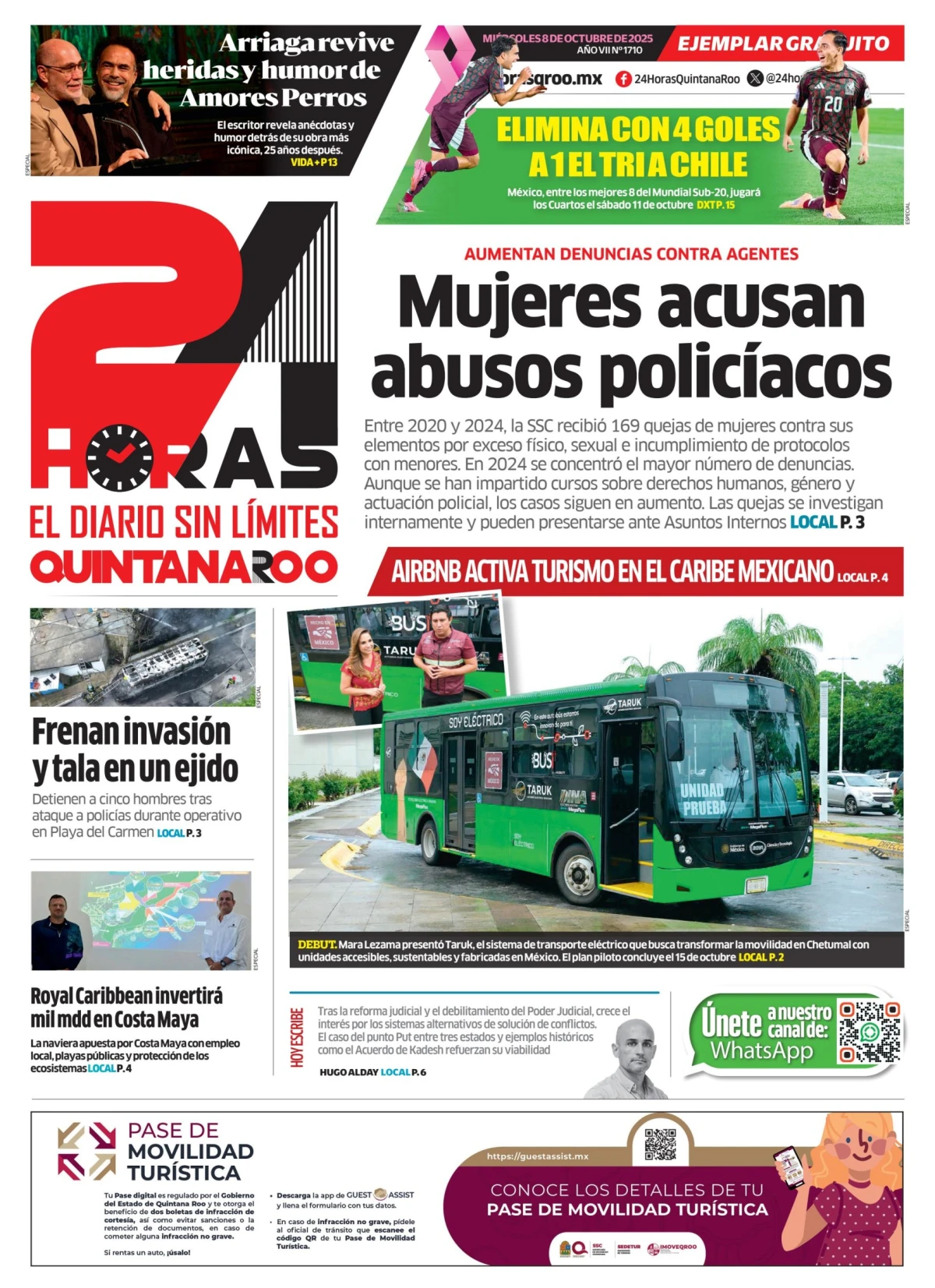 Portada de 24 Horas Quintana Roo