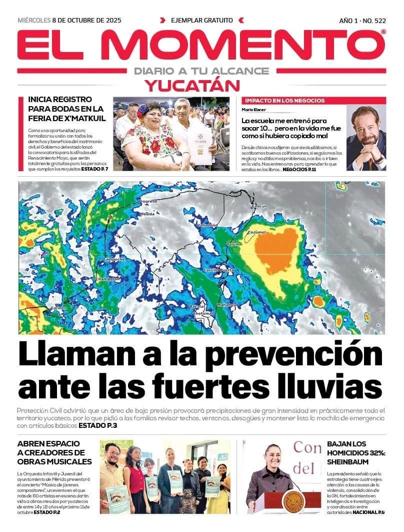 Portada de El Momento Yucatan