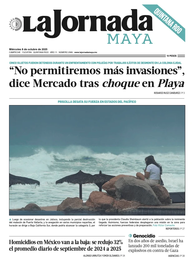 Portada de La Jornada Maya Quintana Roo
