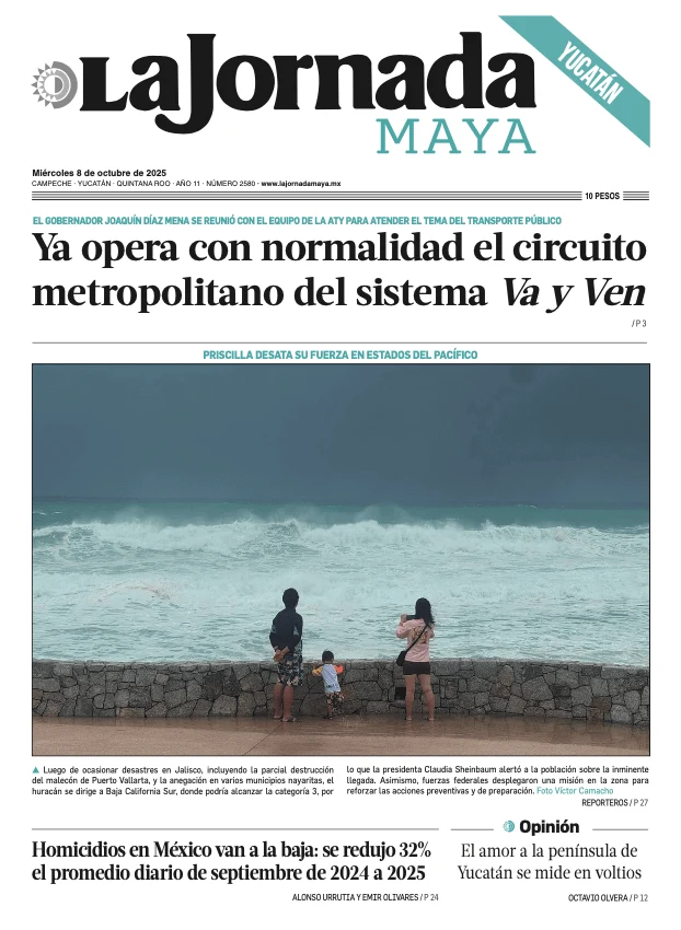 Portada de La Jornada Maya Yucatán