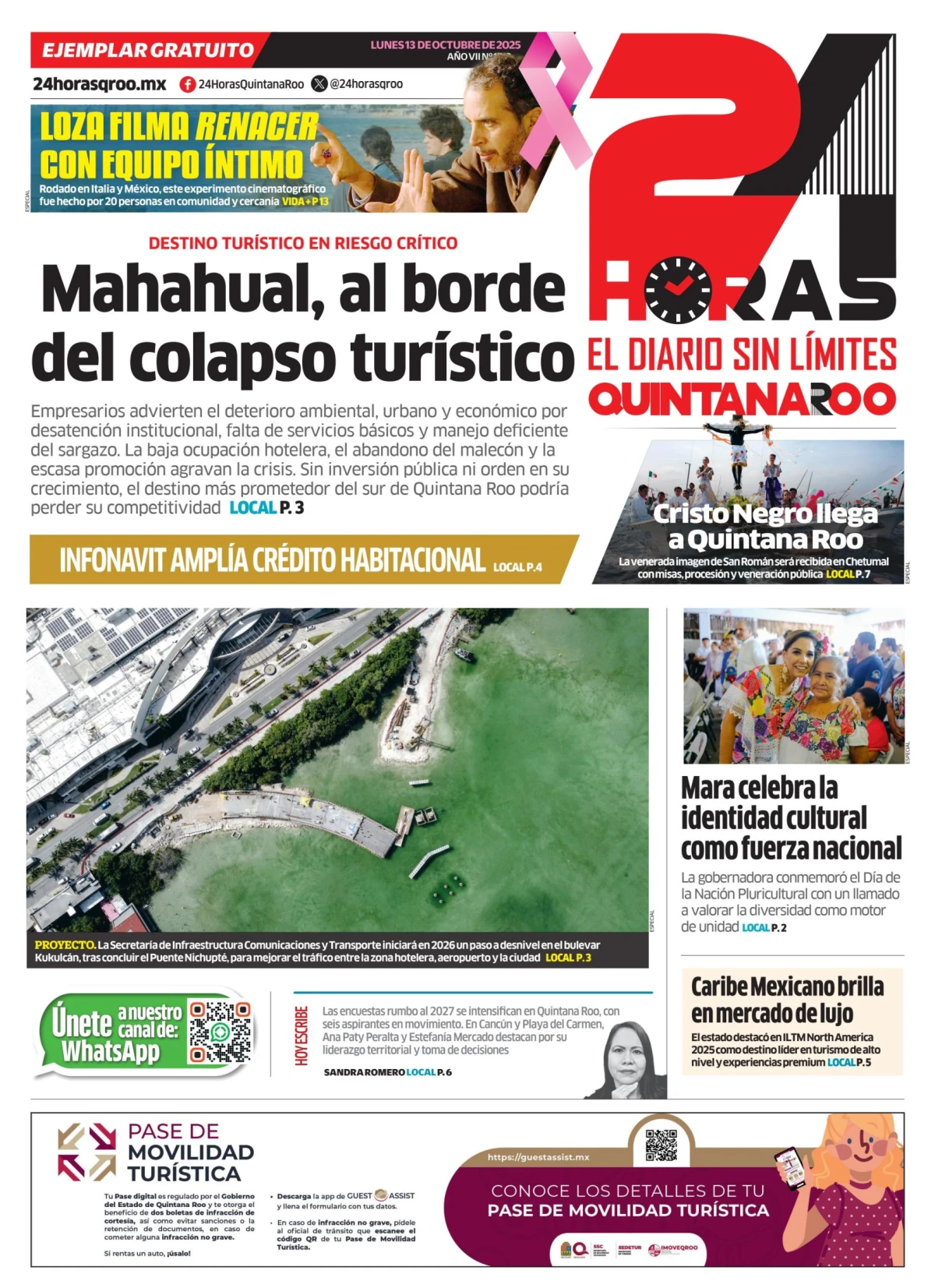 Portada de 24 Horas Quintana Roo
