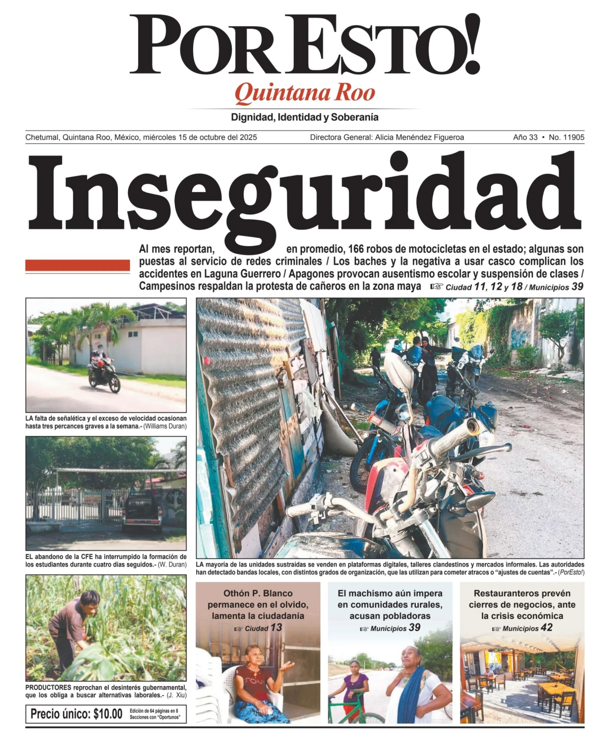 Portada de Por Esto (quintana Roo Chetumal)