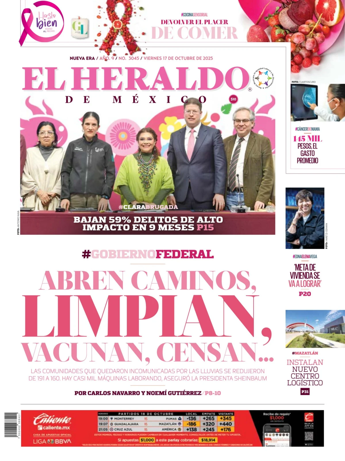 Portada de El Heraldo de Mexico