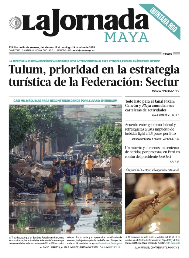 Portada de La Jornada Maya Quintana Roo