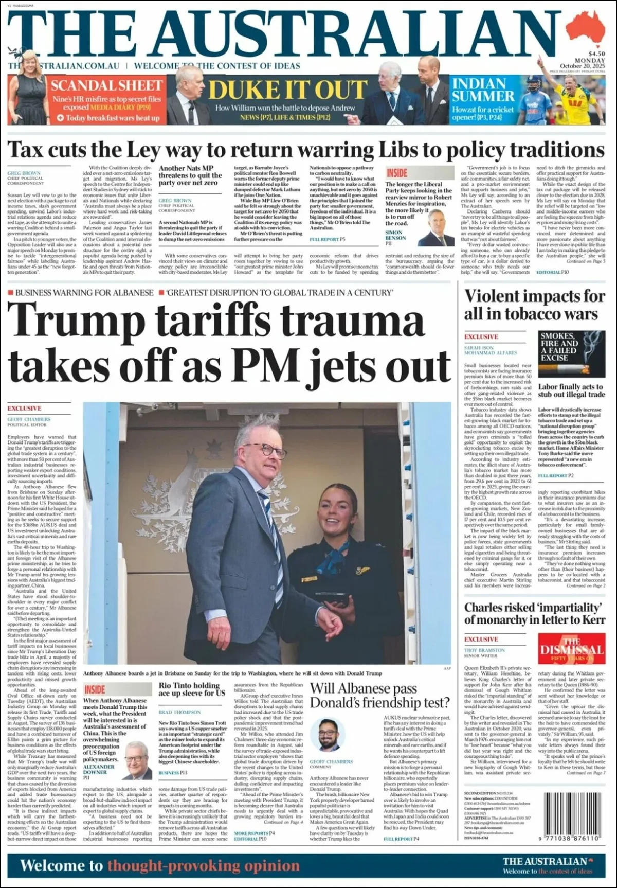 Portada de The Australian