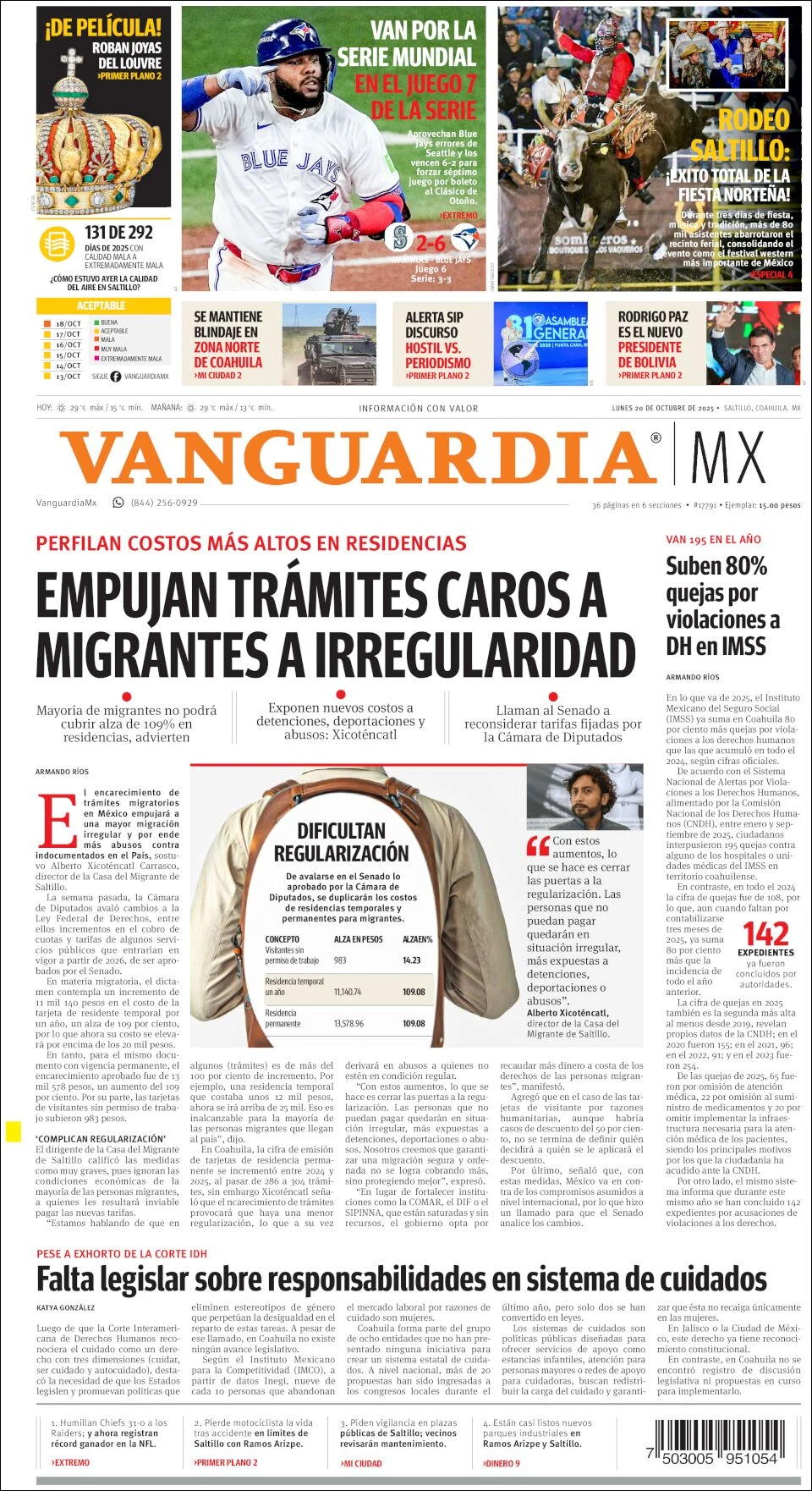 Portada de Vanguardia