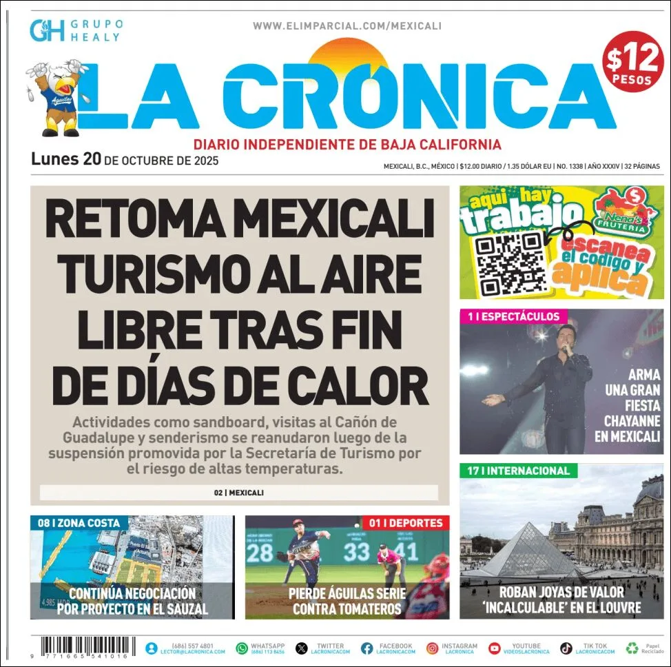 Portada de La Cronica