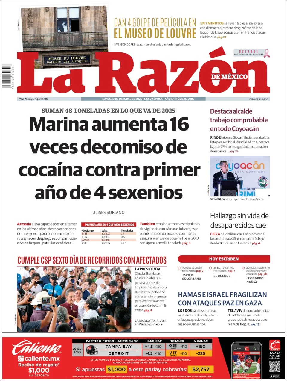 Portada de La Razon