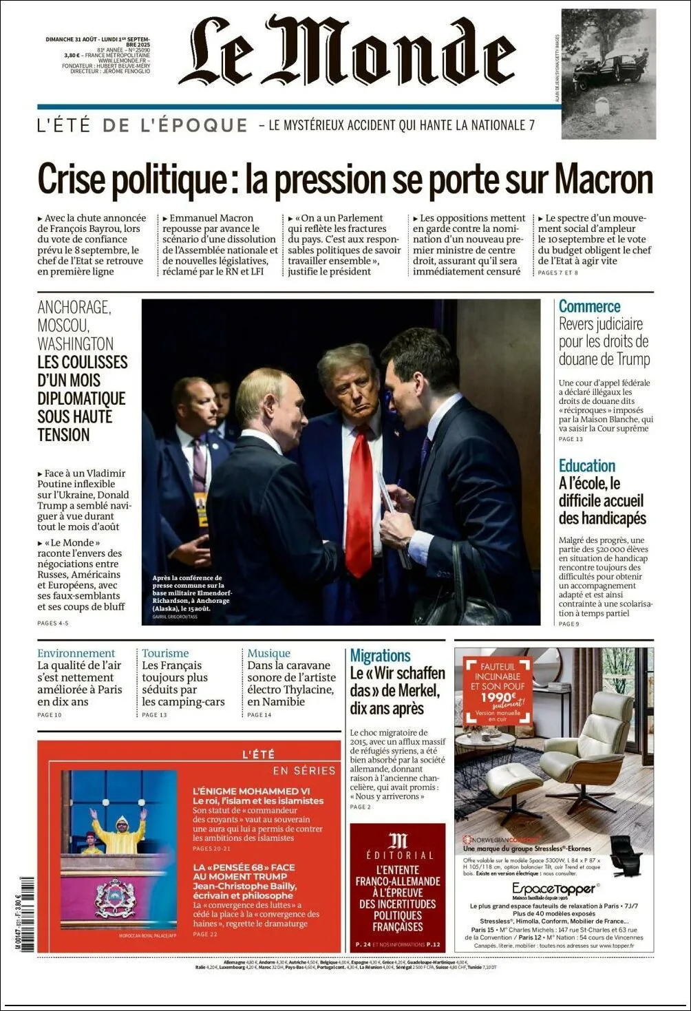 Portada de Le Monde