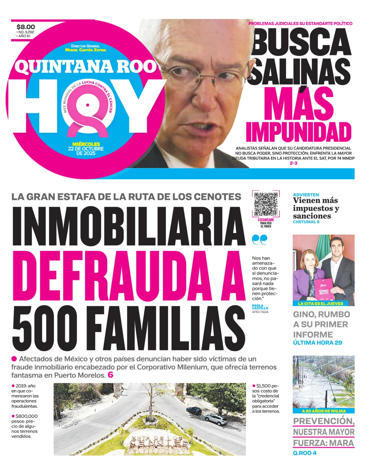 Portada de Quintana Roo Hoy