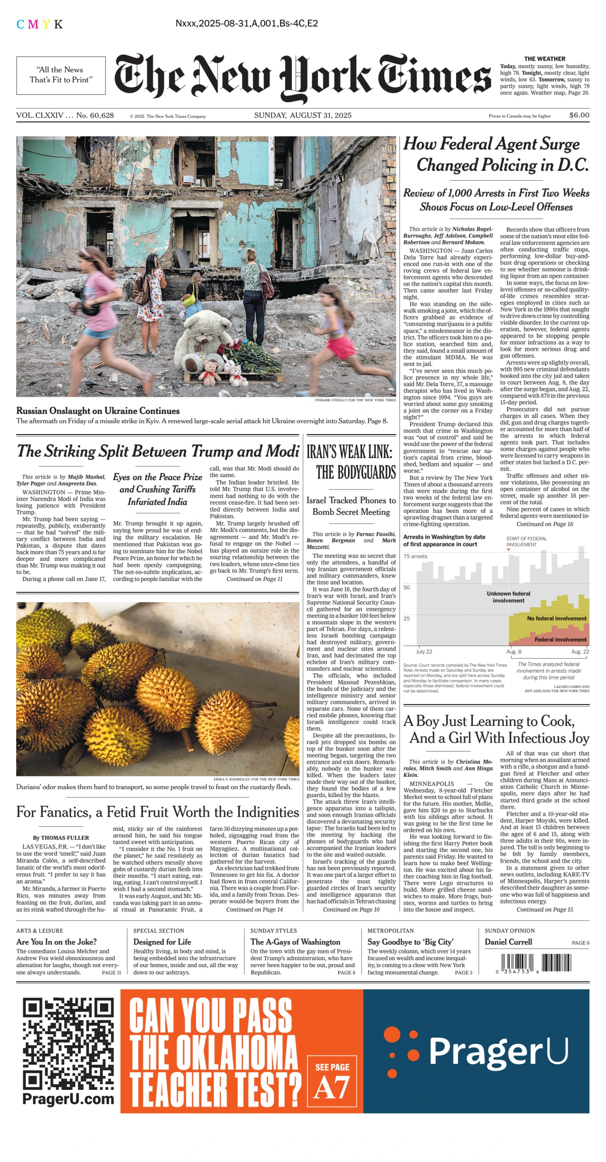 Portada de The New York Times (new York)