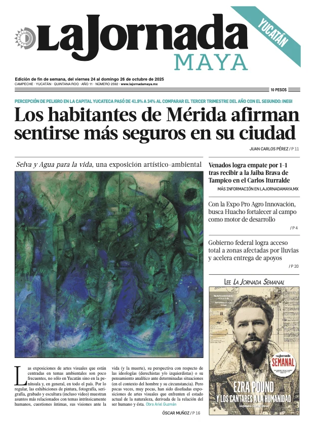 Portada de La Jornada Maya Yucatán del sábado, 25 de octubre de 2025