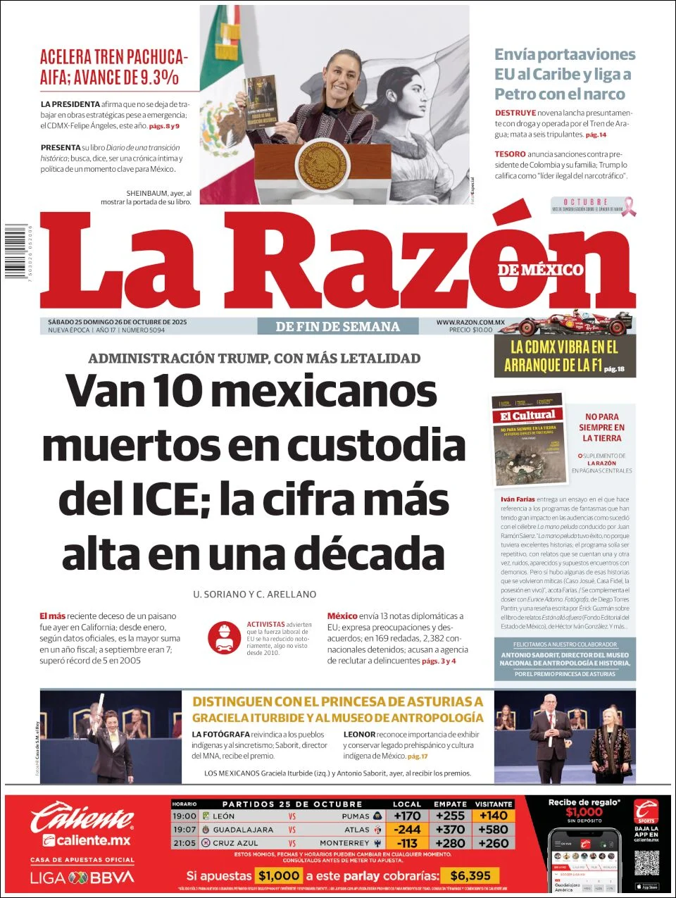 Portada de La Razon