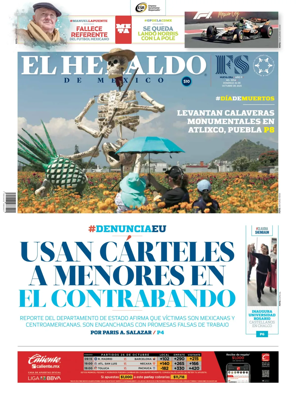 Portada de El Heraldo de Mexico