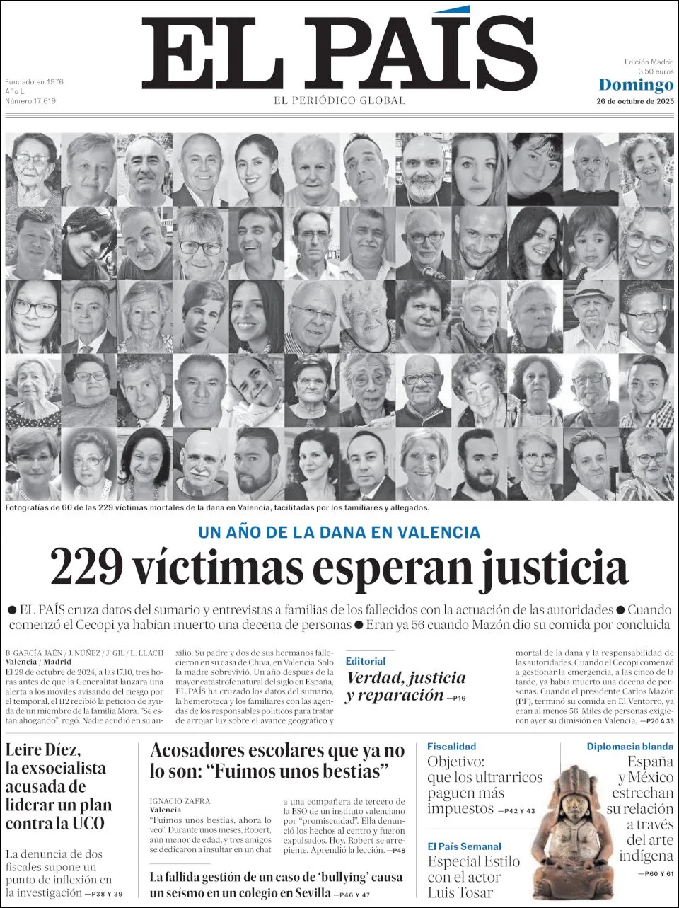 Portada de El Pais