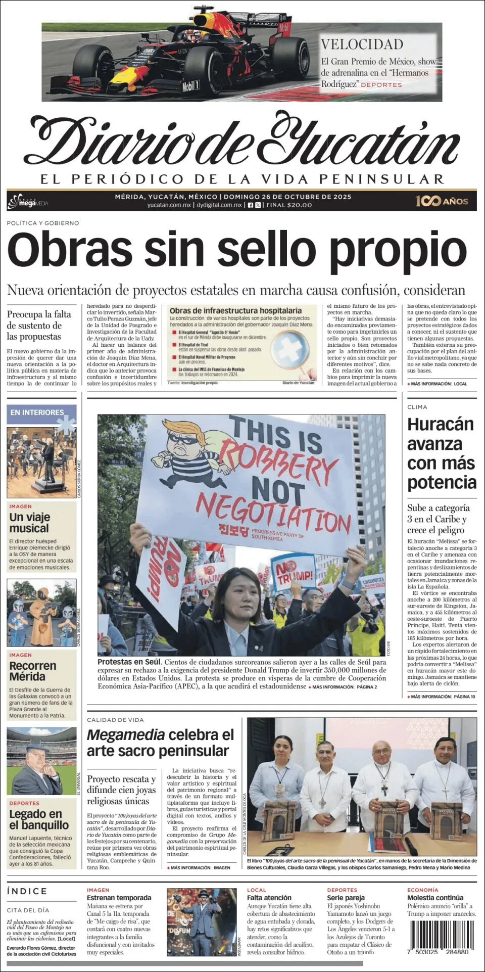 Portada de Diario de Yucatán